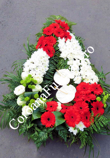 coroane funerare anthurium trandafiri gerbera crizanteme