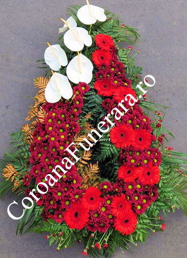 coroane funerare anthurium gerbera crizanteme