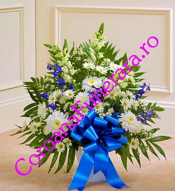 cos funerar crizanteme iris