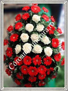 coroana gerbera trandafiri