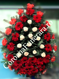 coroana gerbera trandafiri medalion